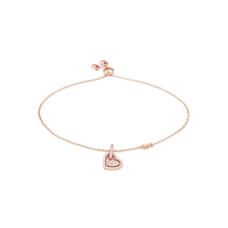 Michael Kors Premium Women's Rose Gold-Tone Sterling Silver Bracelet, MKC1748CZ791