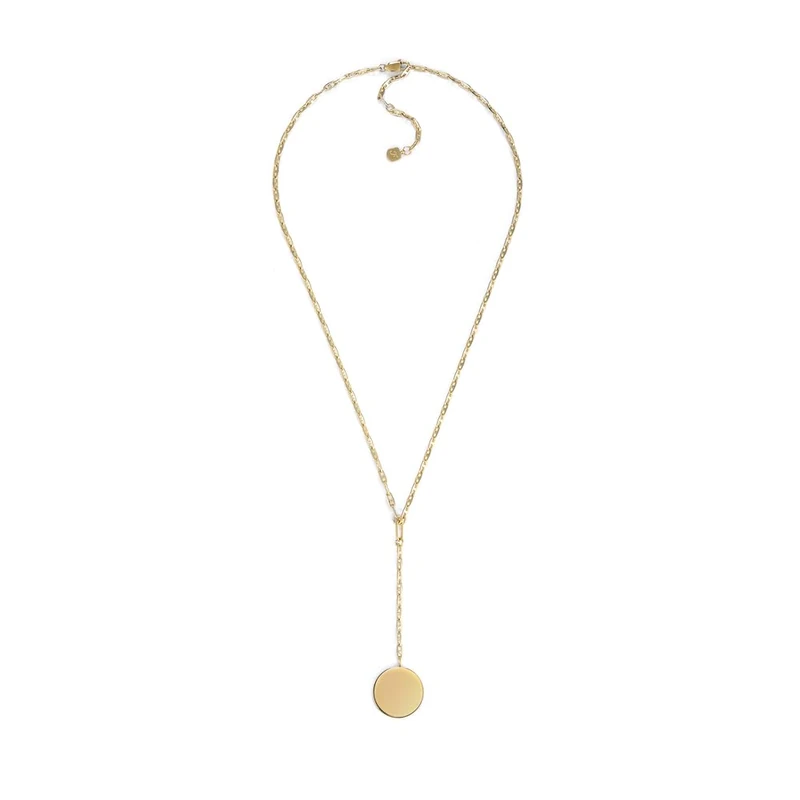 Fossil Women's gold tone Stainless Steel with lobster clasp closure Round pendant necklace