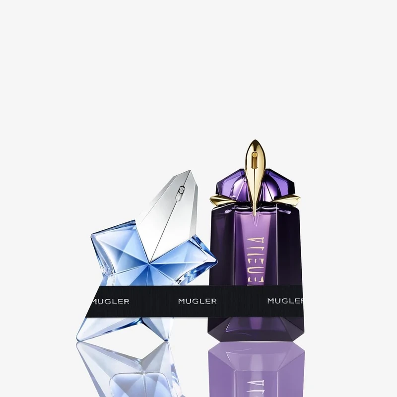 Mugler Alien Eau de Parfum, Floral Woody Women's Fragrance, and Mugler Angel Eau de Parfum, Ambery Gourmand Women's Fragrance Bundle