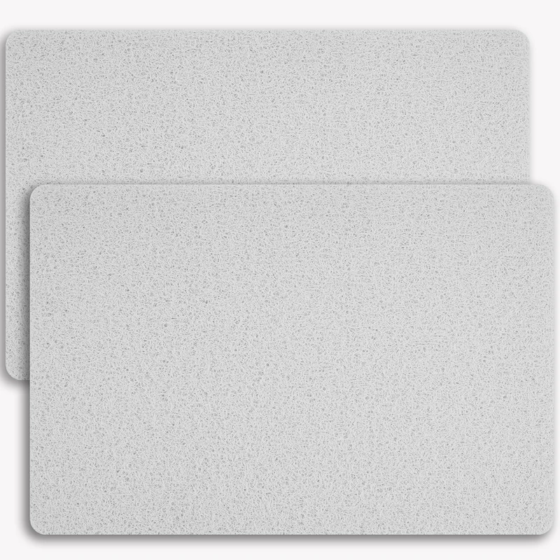 Hargiis Non-Slip Bathtub Mat, 2 Pack Anti Slip Shower Mat, Fast Drying Bathtub Mats, Foot Scrubber Mat, Anti Slip Mat for Tub, Floor, Bathroom, Kitchen, Home, Hotel (White 24"×16"+24"×16")