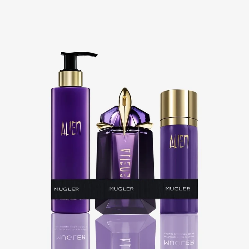 Mugler Alien Eau de Parfum and Body Care Bundle, Floral Woody Women's Fragrance