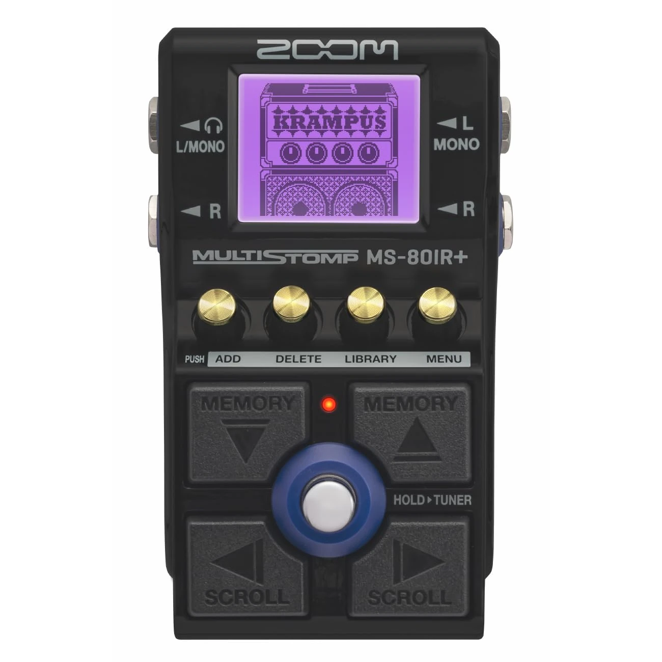 ZOOM MS-80IR+ MultiStomp Guitar Multi-Effects Pedal, Amp Modelling of famous Guitar Amplifiers, Preamp, Cabinets, Effects, Reverb, EQ, Noise Gate, Delay, Black