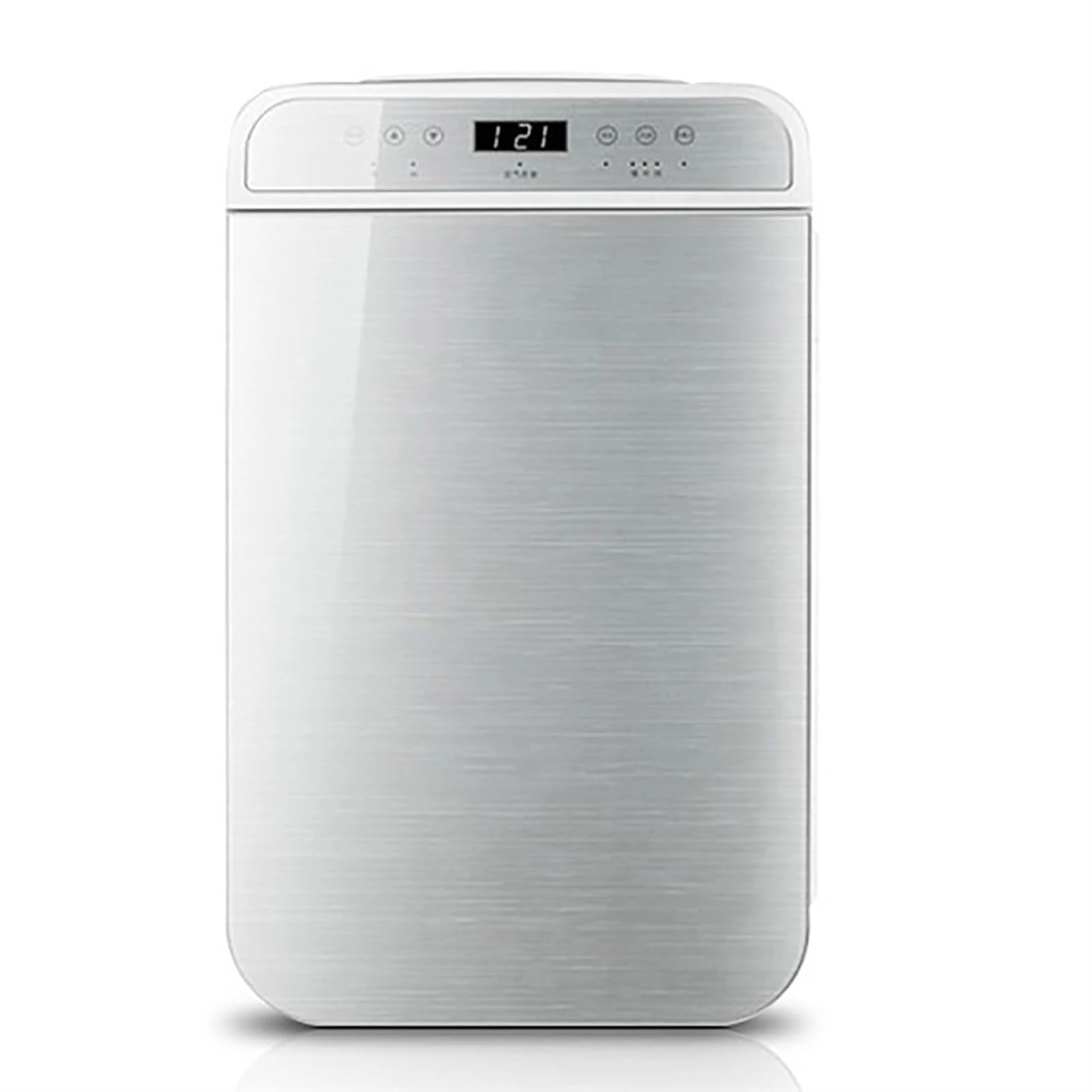 25L Mini Fridge For Bedrooms Car Refrigerator Electric Reefer Food Heater & Beverage Cooler Table Top Fridge For Cars, Homes, Offices, And Dorms AC+DC Power Compatibility(Silver,Digital display)