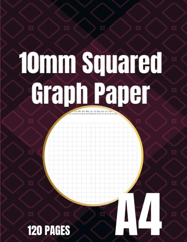 A4 Squared 10mm Graph Paper Notebook: 120 Pages: 10mm / 1cm, Square Paper Journal for Office, School, Home (Metric).