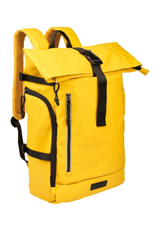camel active Men's Recycled Nylon Rolltop Backpack, Yellow, Menswear-L, yellow, L, Rucksack - Image 1