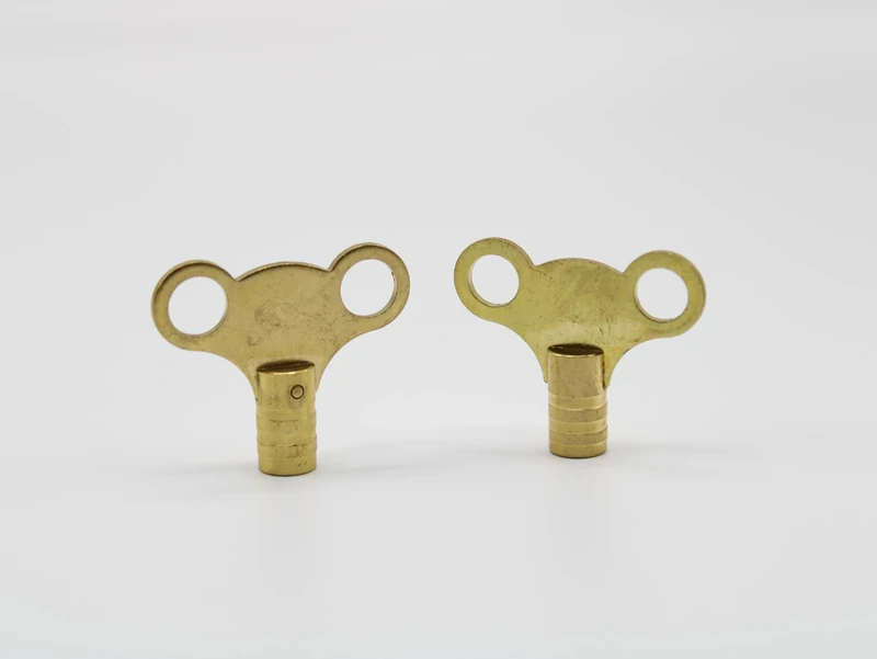 JDBrands Radiator Bleed Keys - Brass Clock Type Pair for UK Radiators