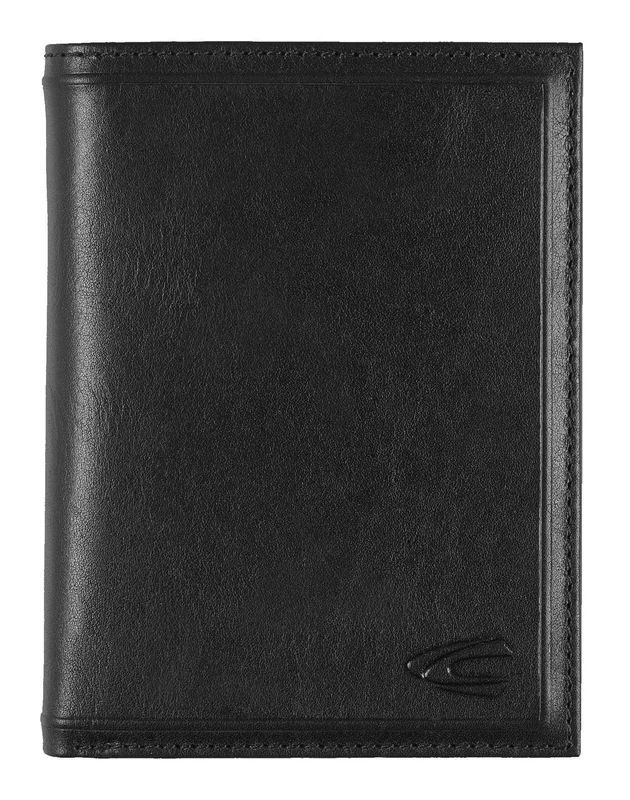 camel active Mens Wood Travel Accessory Wallet - Black, Black, Medium