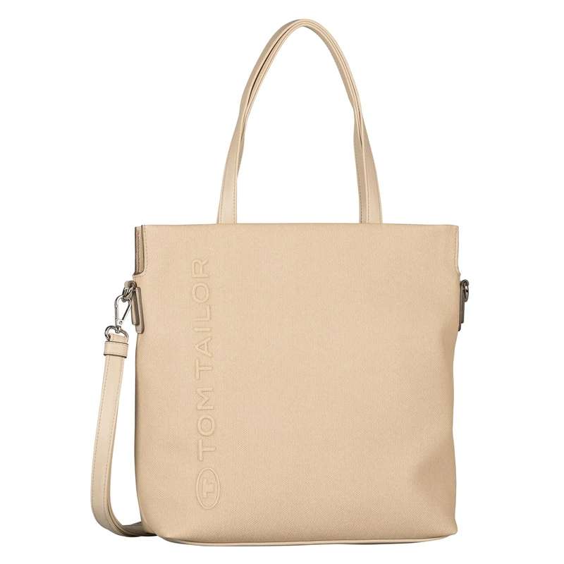 TOM TAILOR Pink Women's Shopper Shoulder Bag Zip Medium Beige, beige, Casual - Image 1