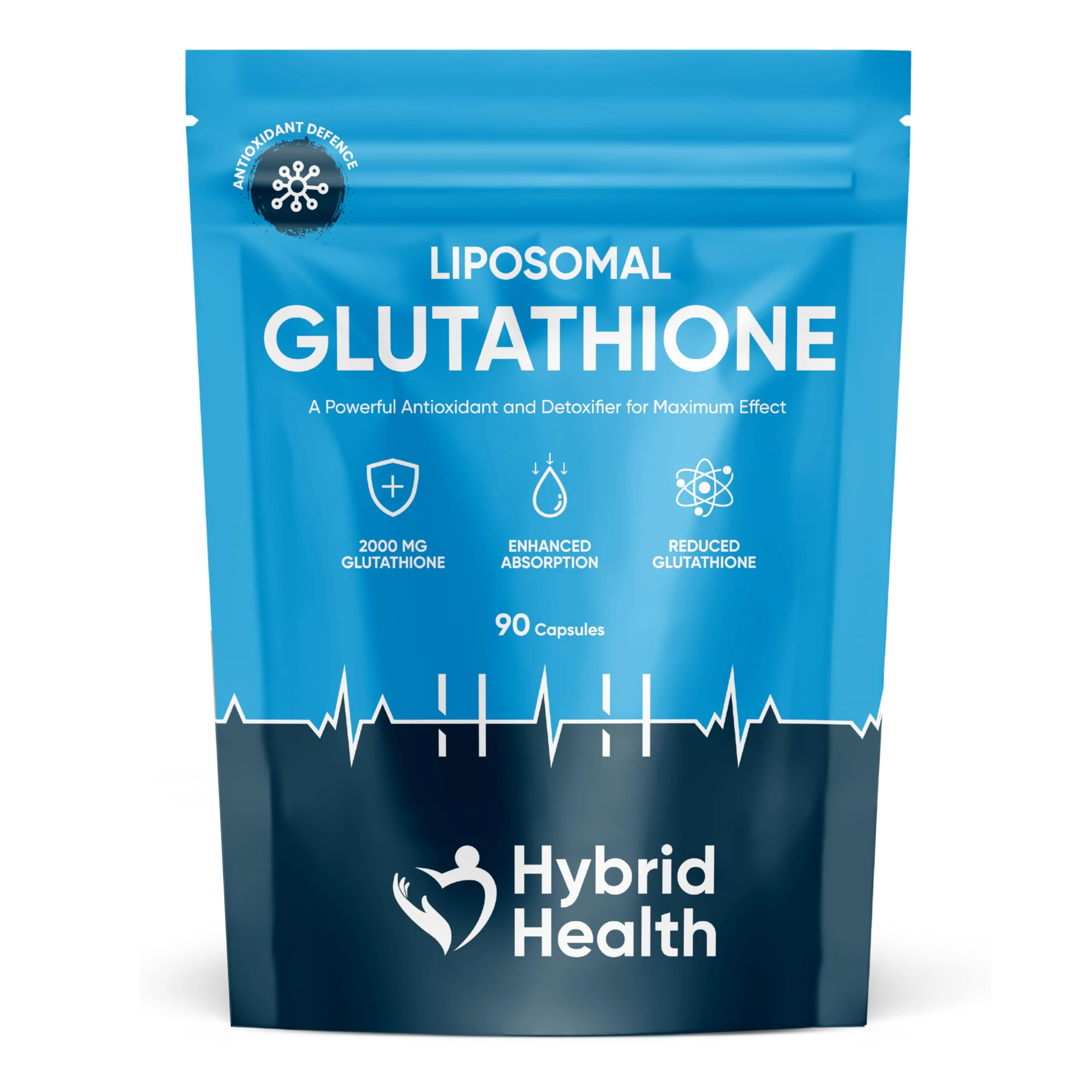 Liposomal Glutathione Reduced 90 Capsules | 2000 MG | Enhanced Absorption Glutathione Supplement | Non-GMO Vegan Natural | UK Based Brand