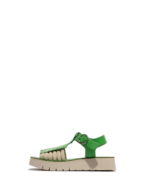 Fly London Women's SARF251FLY Sandal, Green, 3 UK