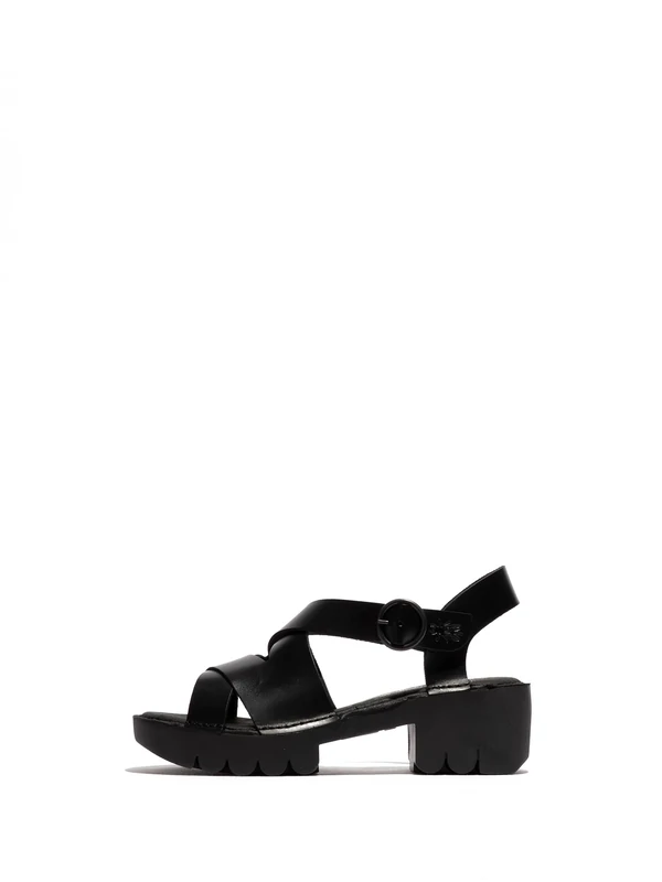 Fly London Women's ERIA536FLY Sandal, Black, 4 UK