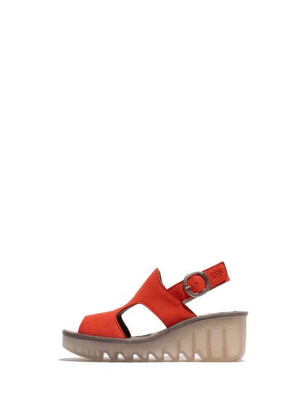 Fly London BAIF585FLY Women's Sandal, Devil red