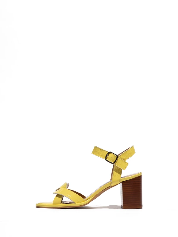 Fly London MOJI263FLY Women's Leather Sandals - Lemon, 6 UK