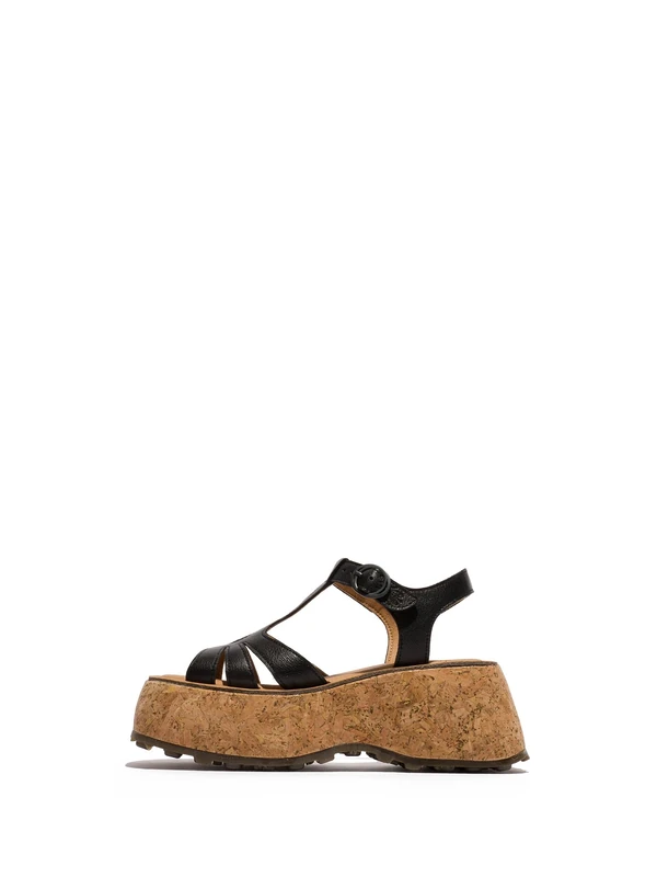 Fly London COIL275FLY Women's Sandal, Black - Image 1