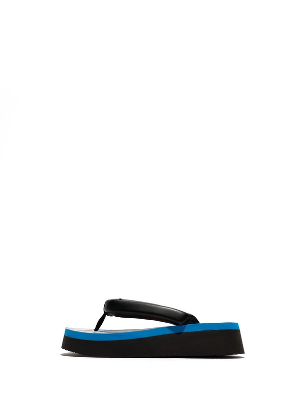 Fly London COLY287FLY Women's Sandal, Black/azurre