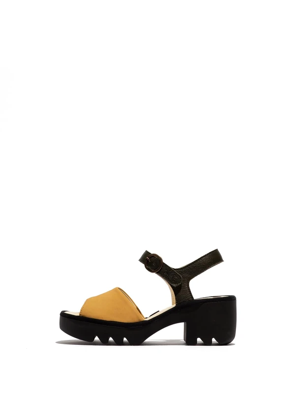Fly London TULL503FLY Women's Sandal, Bumblebee/khaki