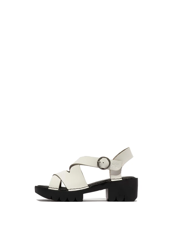 Fly London ERIA536FLY Women's Sandal, Offwhite