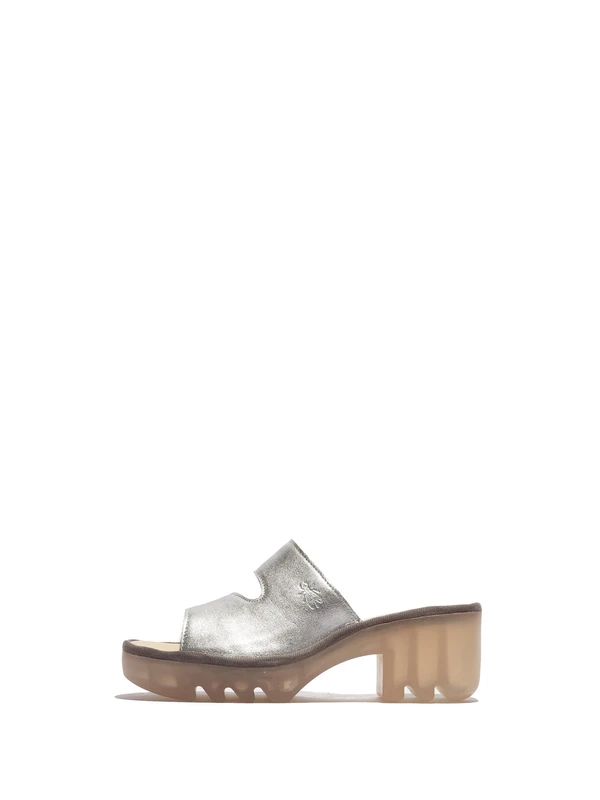 Fly London Women's TECH493FLY Sandal, Silver, 4 UK