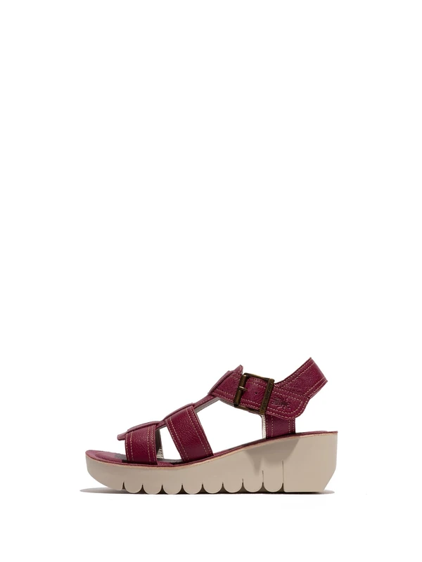 Fly London YUDD236FLY Women's Sandal, Berry
