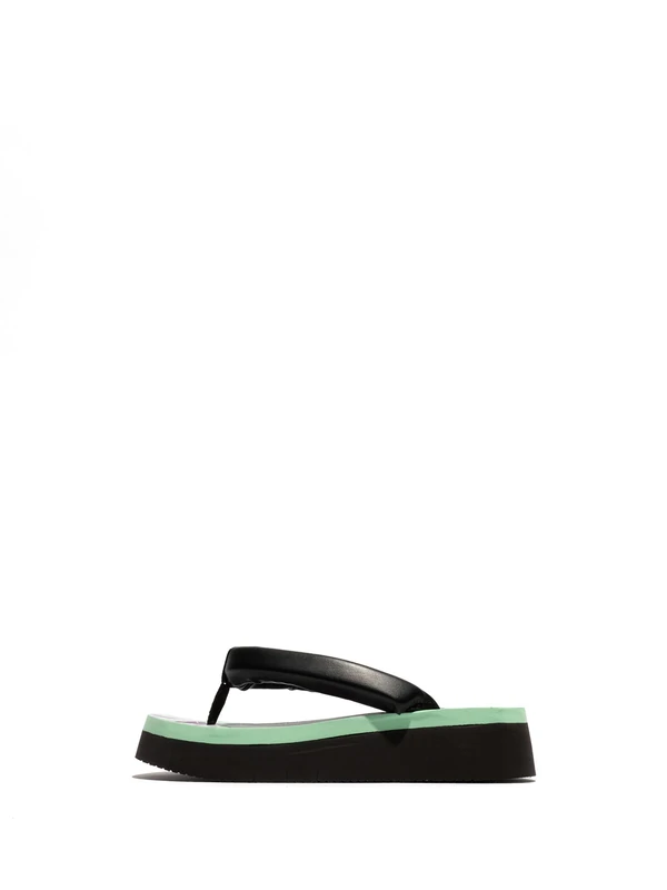 Fly London COLY287FLY Women's Sandal, Black/spearmint - Image 1