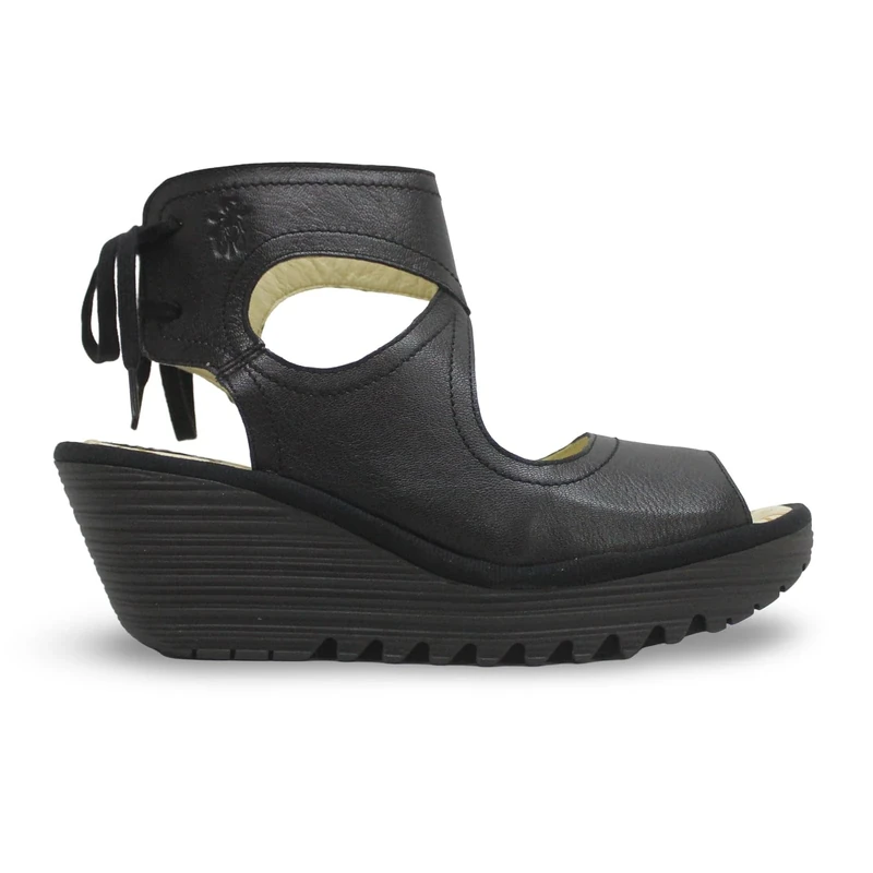 Fly London YULP571FLY Women's Sandal, Black