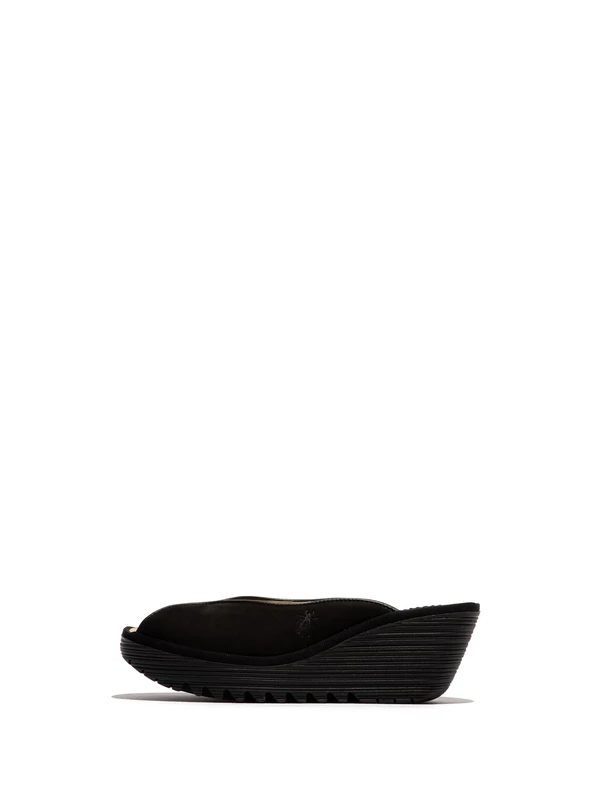 Fly London Women's YOUN554FLY Sandal, Black, 7 UK