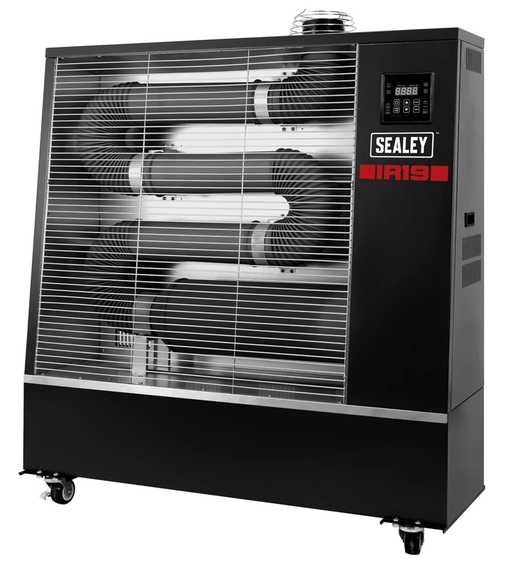 Sealey 19kW Industrial Infrared Diesel Heater - IR19, Black/Red