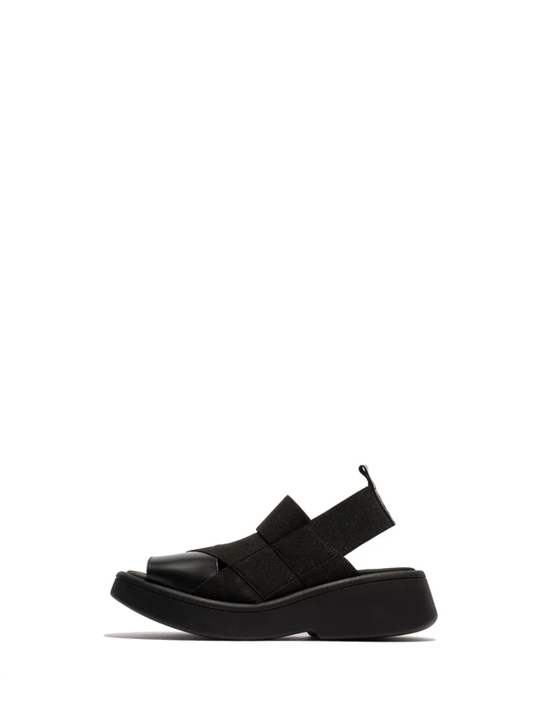 Fly London Women's MALN202FLY Sandal, Black, 8 UK