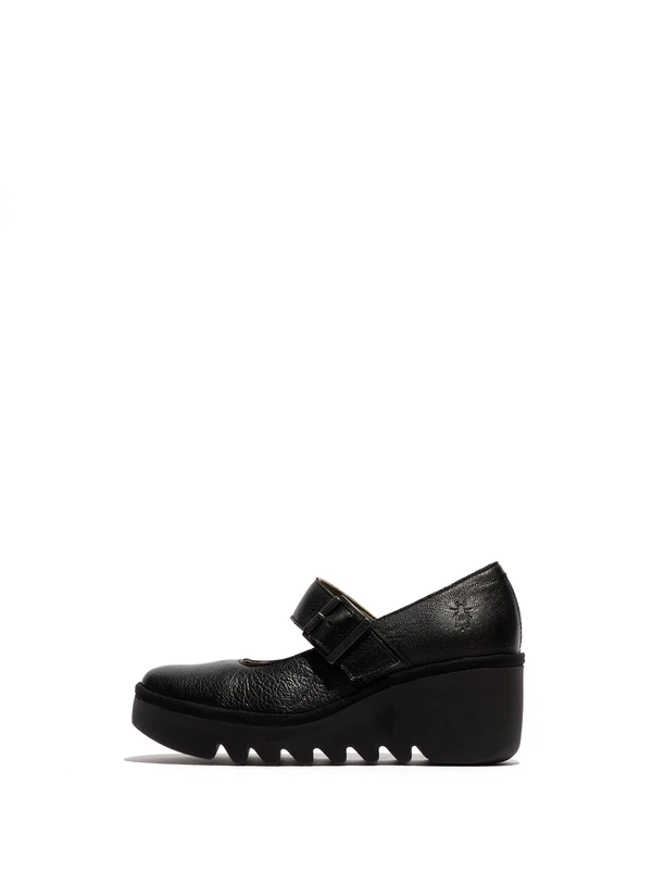 Fly London Women's BORY564FLY Wedges, Black, 3 UK