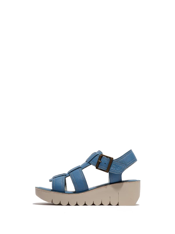 Fly London Women's YUDD236FLY Sandal, Blue, 3 UK