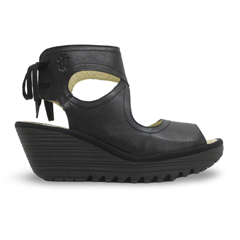 Fly London Women's YULP571FLY Sandal, Black, 4 UK