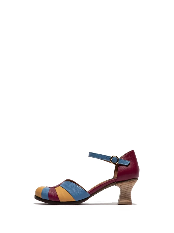 Fly London BESH087FLY Women's Shoes, Berry/Blue/Bumblebee