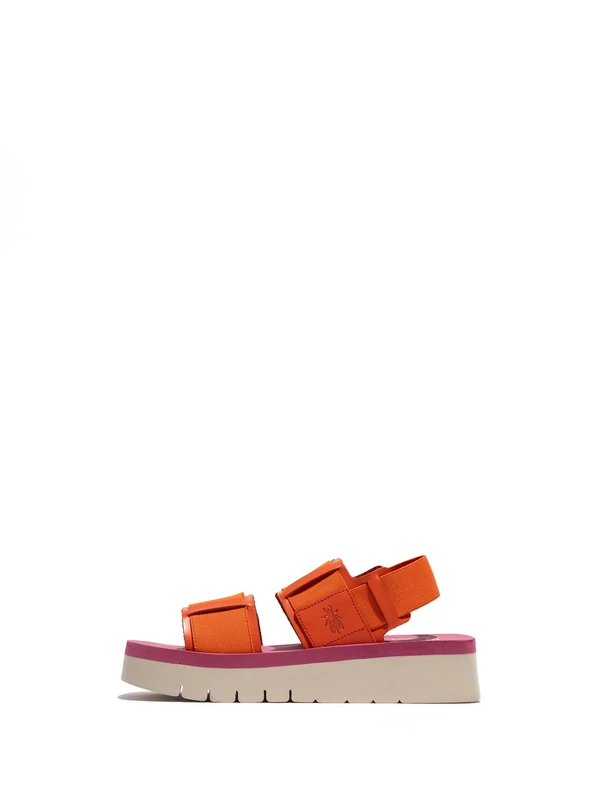 Fly London Women's SORU277FLY Sandal, Scarlet/Orange/Lilac, 2 UK