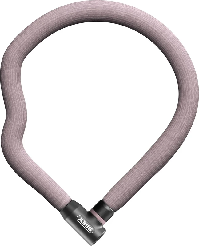ABUS Chain Lock Goose Lock 4204K - Flexible, Klapper-Free Bicycle Lock Made of Hardened Steel - 4 mm Thick Steel Chain, 28 mm Total Diameter - 110 cm Long - with Key - Old Pink