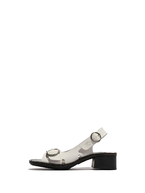 Fly London EDOV237FLY Women's Sandal, White/black