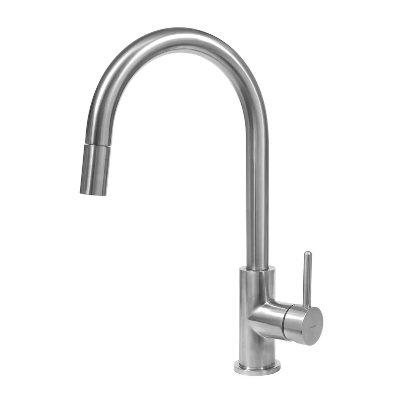 Omnires Y1255IN Kitchen Sink tap with a Pull-Out spout Y-nickel-Y1255IN, Nickel