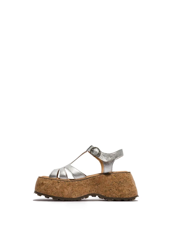 Fly London COIL275FLY Women's Sandal, Silver