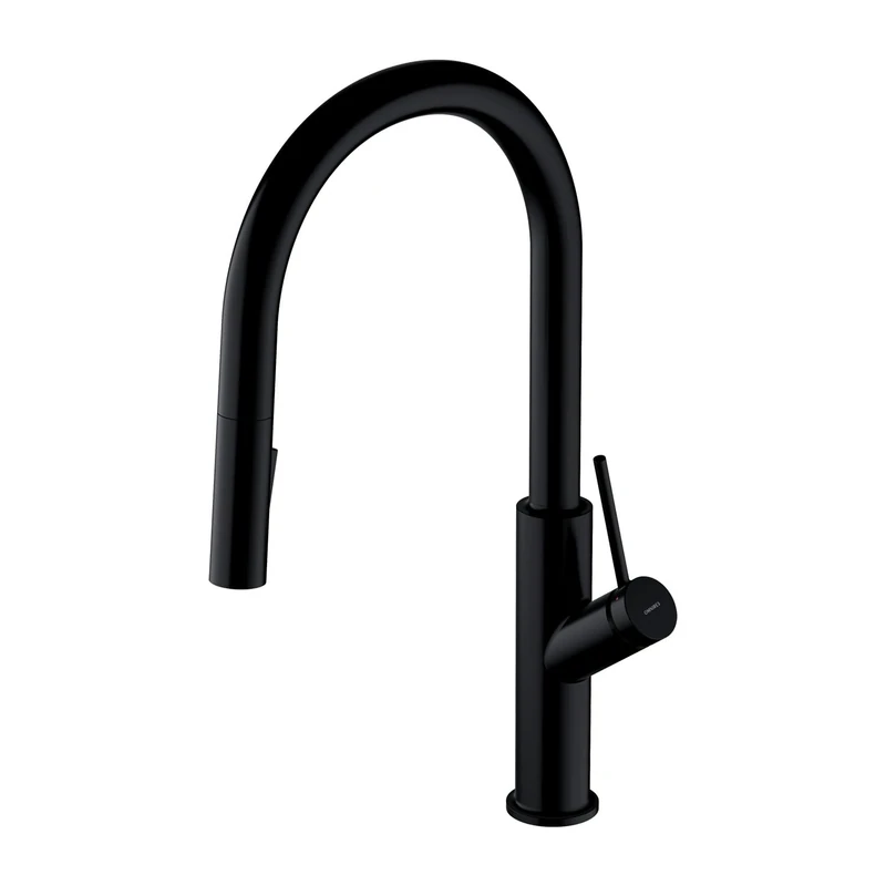 Omnires Kitchen Sink tap with a Pull-Out spout Bend - Black - BE6455BL