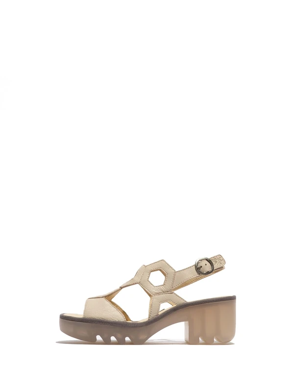 Fly London TEWA573FLY Women's Sandal, Offwhite