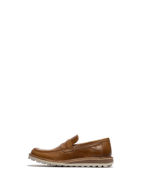 Fly London Men's MUCH156FLY Loafers, Camel, 8 UK