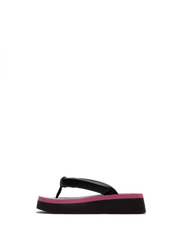 Fly London COLY287FLY Women's Sandal, Black/pink