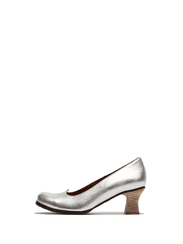 Fly London Women's BAZE086FLY Pumps, Silver, 2 UK
