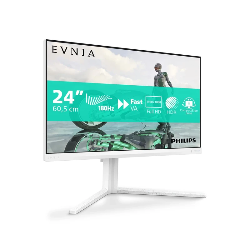 Philips 24M2N3201A - 23.8 inch Full HD gaming monitor, 180 Hz, 1ms GtG, FreeSync Prem., G-Sync comp. (1920x1080, 2x HDMI, DisplayPort) white
