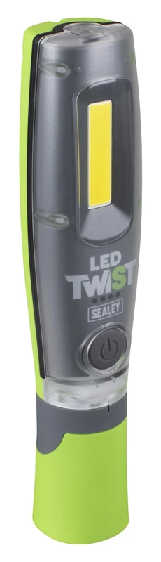 Sealey LED Twist Rechargeable Inspection Light 8W COB & 1W SMD - LED1001G, Green