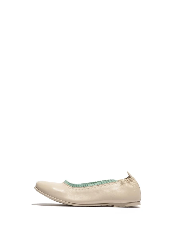 Fly London Women's GOIL222FLY Flat, Offwhite/Spearmint, 5 UK