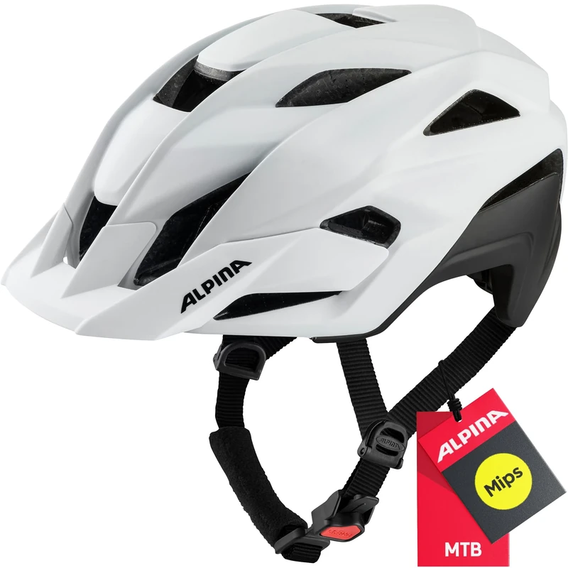 ALPINA STAN MIPS, black matt, 51-55 cm, bike helmet with Mips technology for men and women, ideal for leisure activities