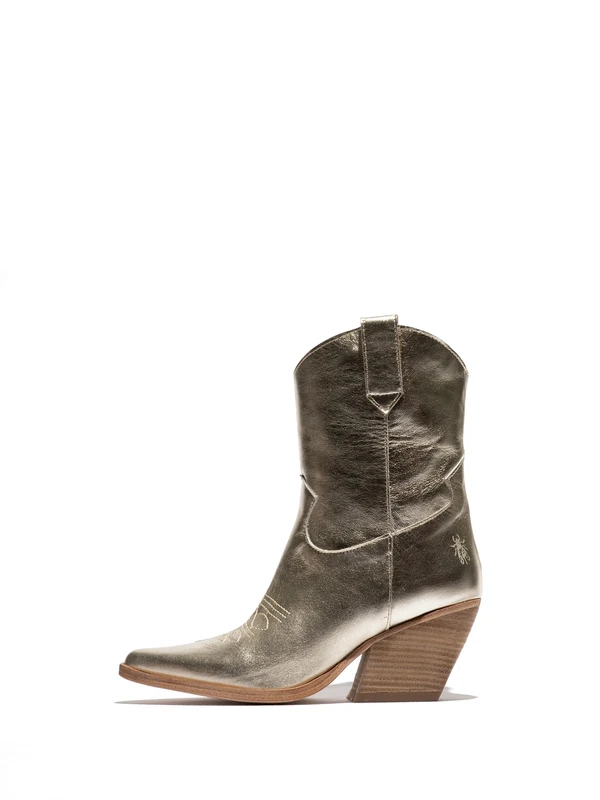 Fly London Women's WOFY093FLY Western Boot, Gold, 7 UK