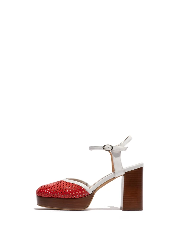 Fly London ELZA241FLY Women's Shoes, Dk. Red/White