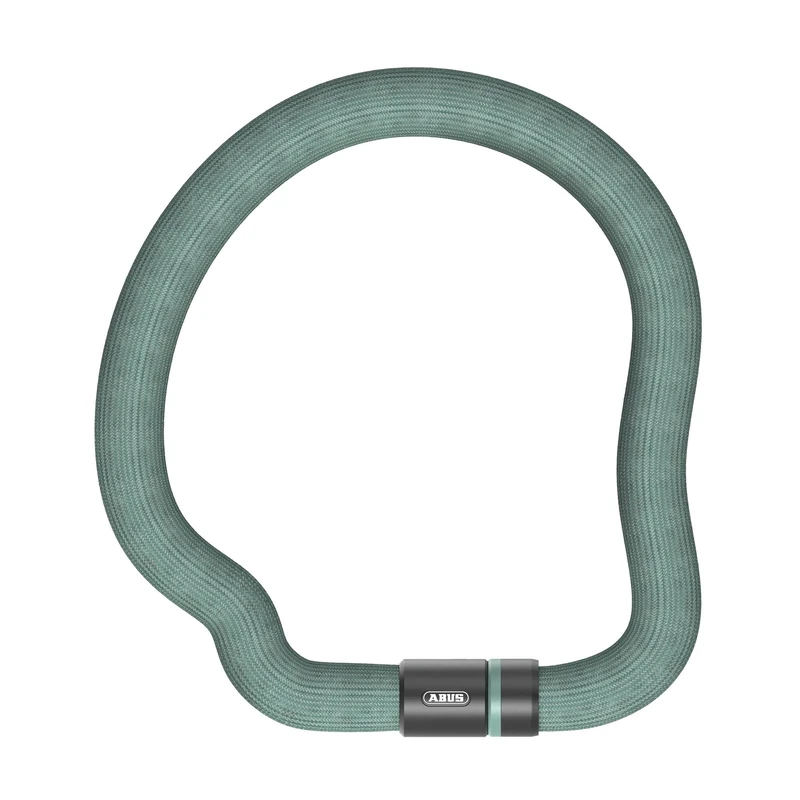 ABUS Chain Lock Goose Lock 4204K - Flexible, Rattle-Free Bicycle Lock Made of Hardened Steel - 4 mm Thick Steel Chain, 28 mm Total Diameter - 110 cm Long - with Key - Light Green