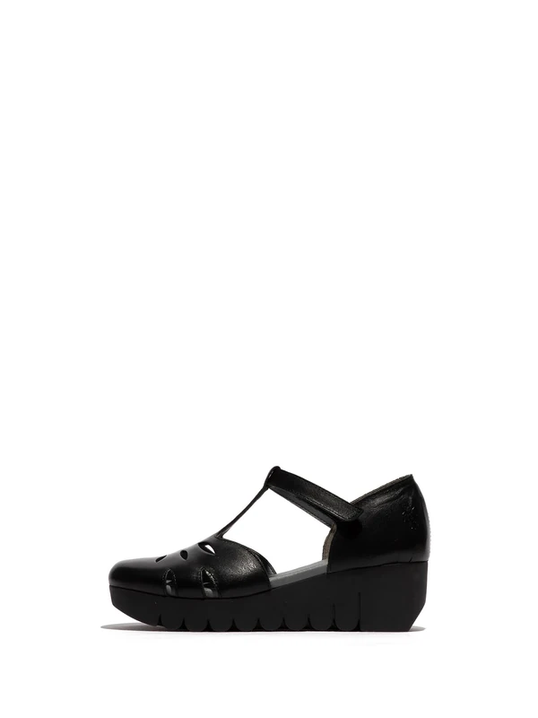 Fly London Women's VELT224FLY Wedges, Black, 3 UK